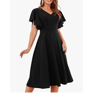 NEW Black Tie Cocktail Midi Formal Tea Party Dress 2X